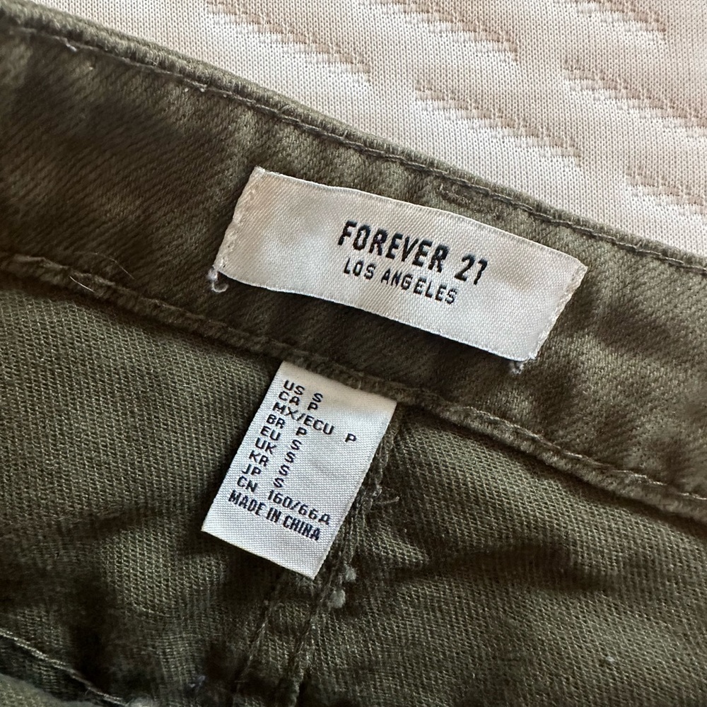 Forever 21 Army Green Mini Skirt - Picture 2 of 4